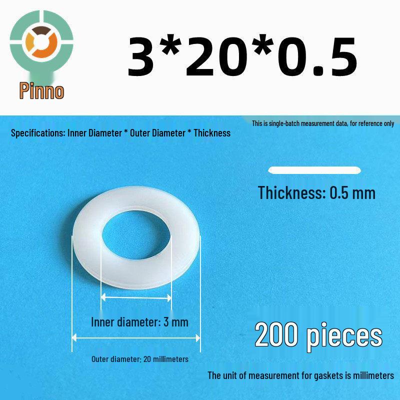 Thickened Nylon Plastic Flat Washer: Hard Plastic Gasket M2-M16