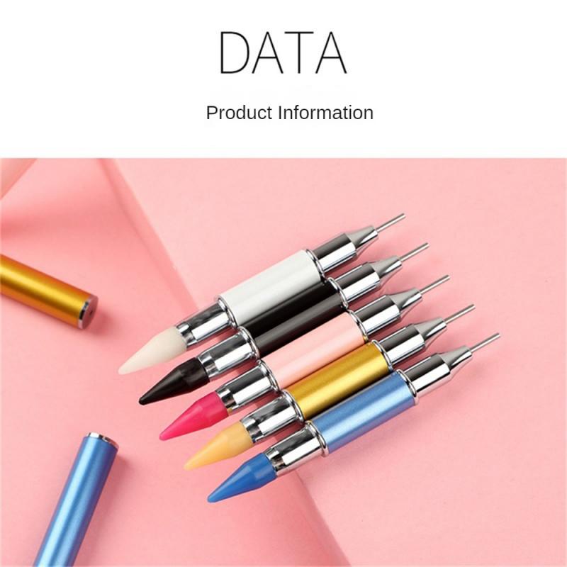 2/3/4 Stück Nail Art Bohrstift Doppelkopf Saugbohrer Multifunktionale Maniküreprodukte Punkt Farb-Stift mit Kappe Saugstift