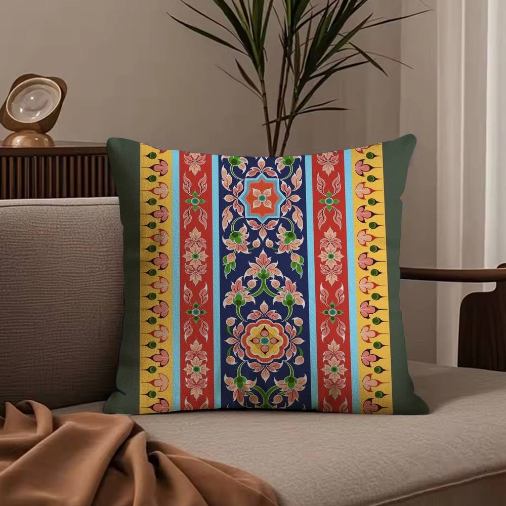 E-Ethnic Style Pillow Case Null