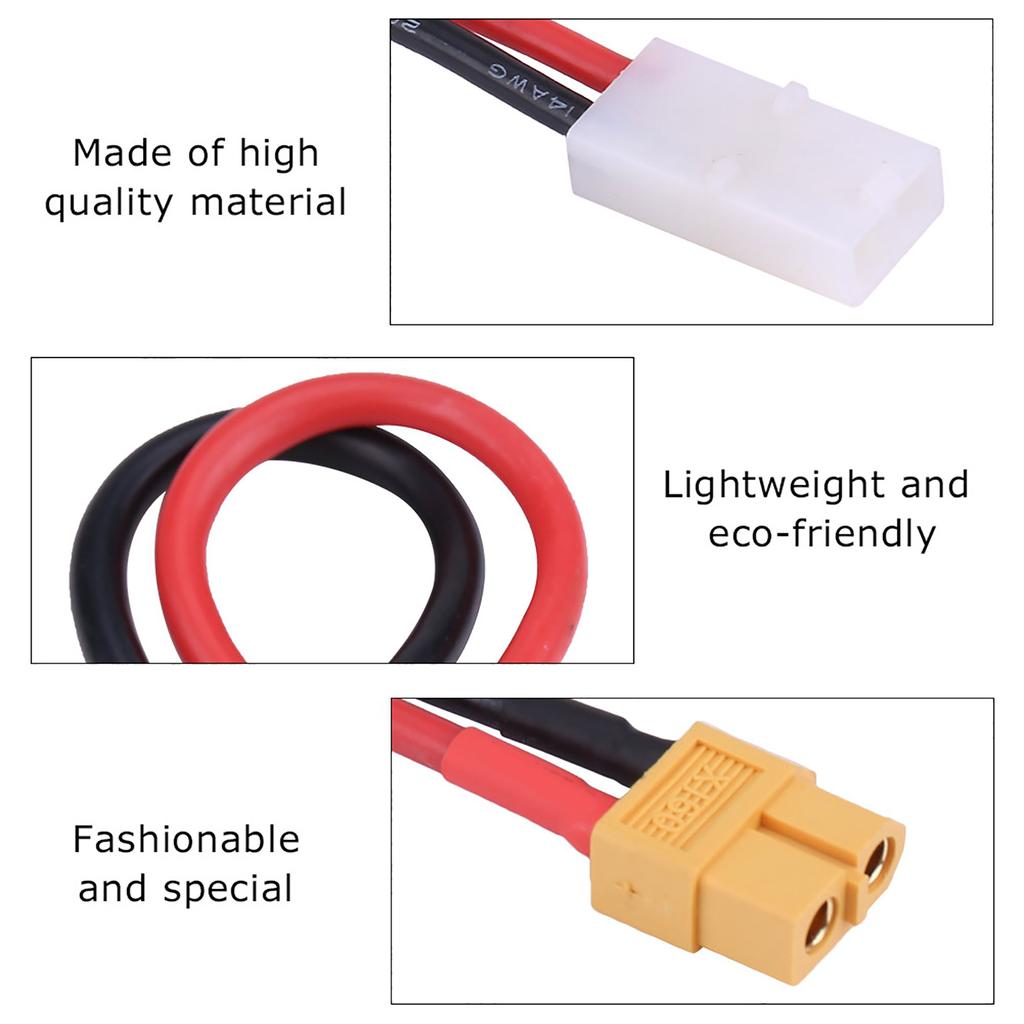 XT60 Female to Large for   Female Connector Adapter 14AGW Silicone Cable RC Accessory