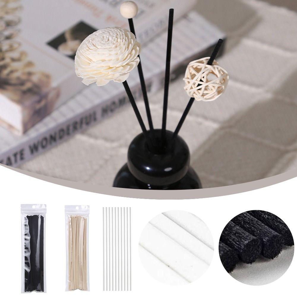 10 Stück/Beutel Erfrischende Schlaf-Faserstäbchen Diffusor Langsam flüchtiger Ätherischer Öl Diffusor für Zuhause/Büro