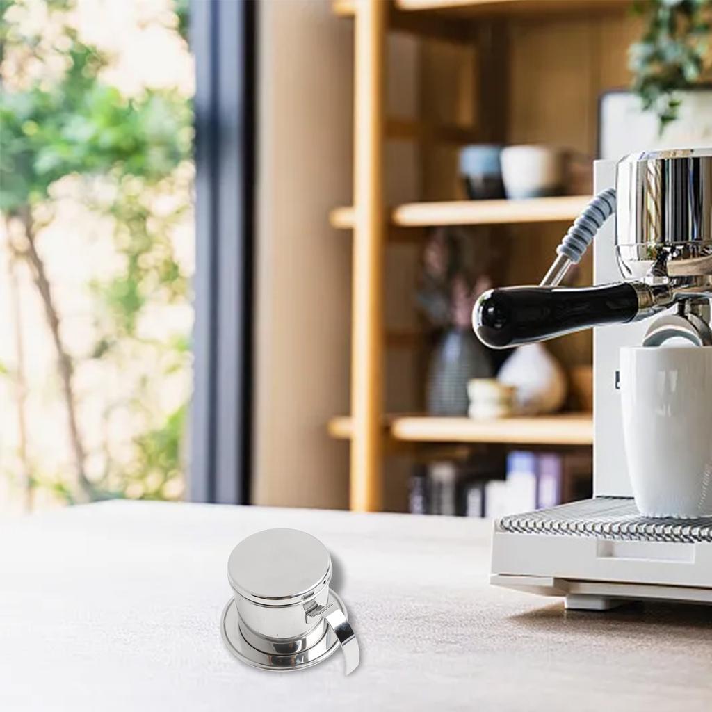 Coffee Brewing Pot Stainless Steel Filter Rotating Pressure Plate Smooth Handle Design Compact Moka Coffee Pot Moka Dripper