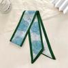 Luxary Brand Design Flower Print Silk Scarf for Women Fashion Hair Headband Foulard Lady Skinny Bag Scarves Neckerchief Tie