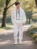 2026 Men's Autumn/Winter Fashion Casual Half-Zip Multi-Pocket Hoodie & Sweatpants Set