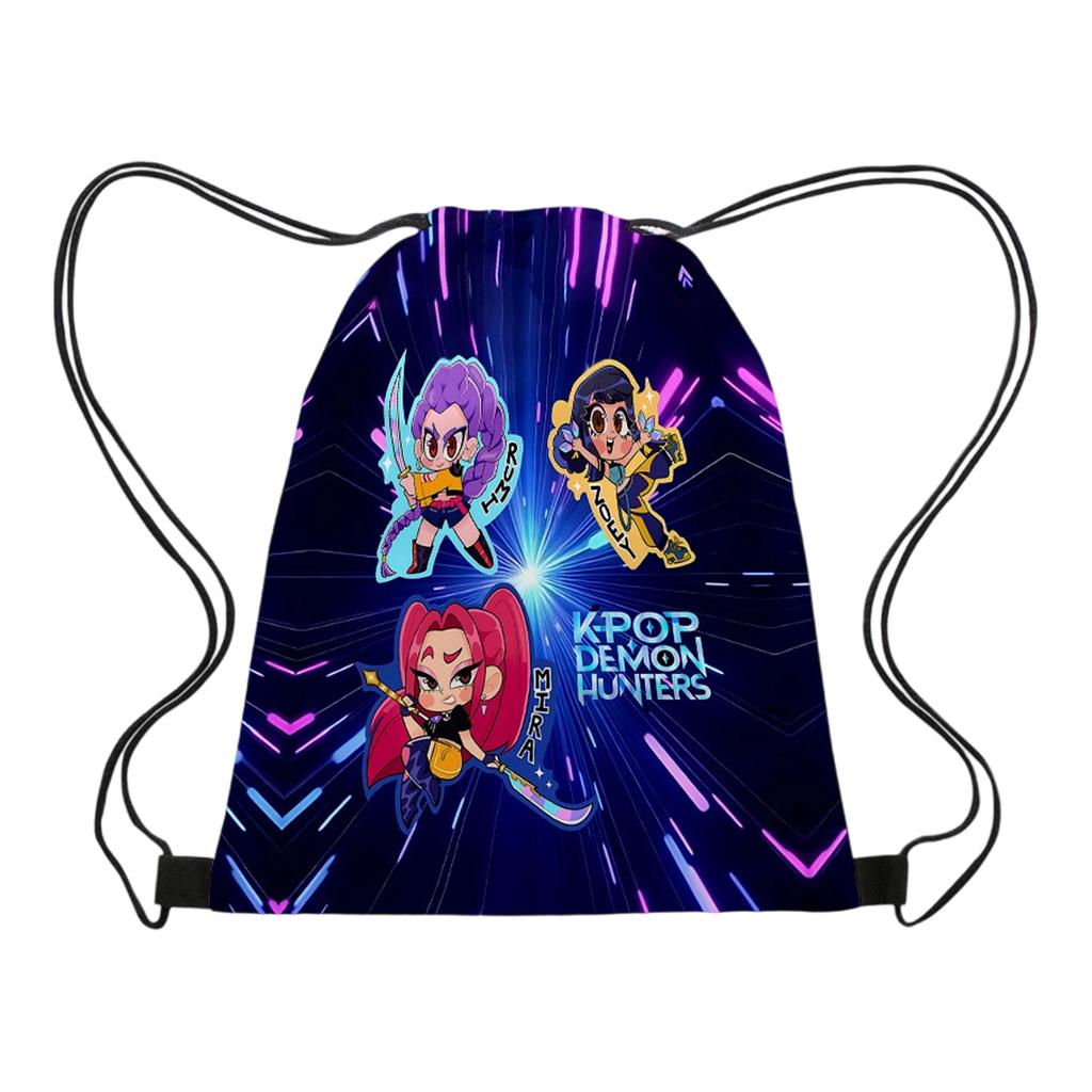 Printed Drawstring Pocket, Portable Drawstring Bag, Water-resistant