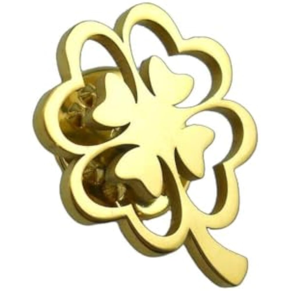 Pin badge pins lapel pin brooch clover four-leaf clover white clover clover clover clover white c...