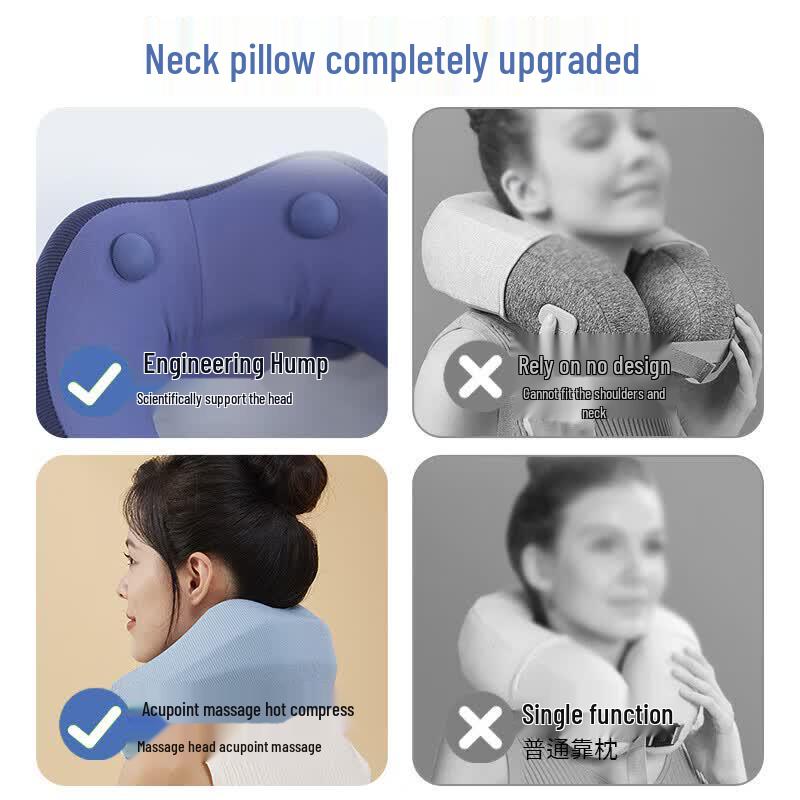 Jiancheng UM-1 U-shaped Vibrating Neck Massage Pillow CN plug (adapter included)