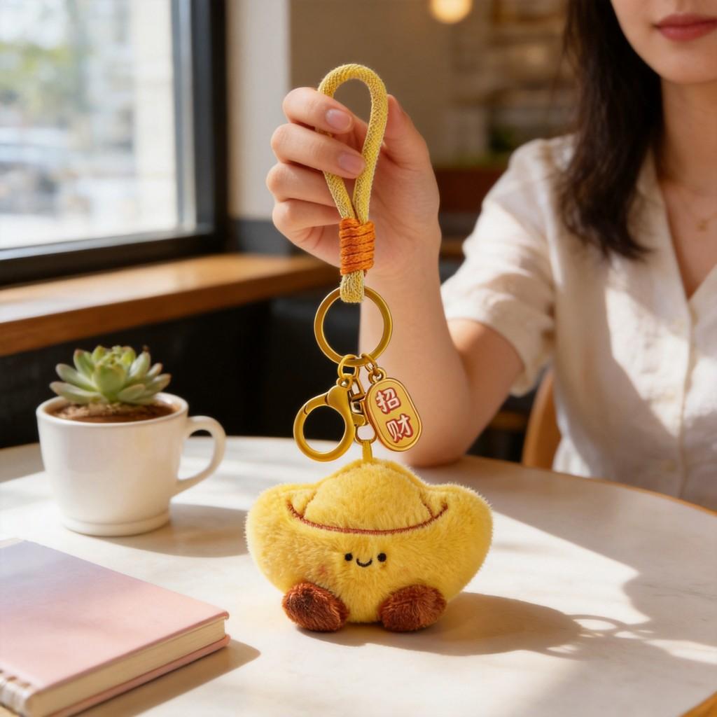 Lucky Charm Plush Money Amulet Bag Pendant Keychain For Collectors