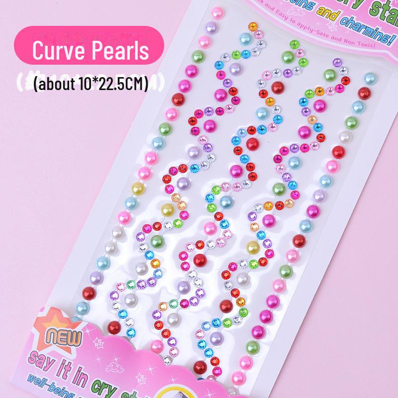 Colorful Cartoon Gem Stickers for Kids - 3D Flash Diamond Decorations for Girls