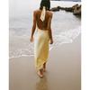 Summer New Product Women clothes French style Design Silk Satin Texture Neck Collar Midi Dress 3592399
