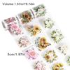 3Rolls  Aesthetic Flower Sticker Aesthetic Masking Tape PET Tape for Journal Planner Skateboard Guitar Laptop Pen Case