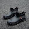 Winter Fur Rain Boots Men Fashionable Non Slip Waterproof Rubber Shoes Fishing Work Car Wash Resistant Water Boots