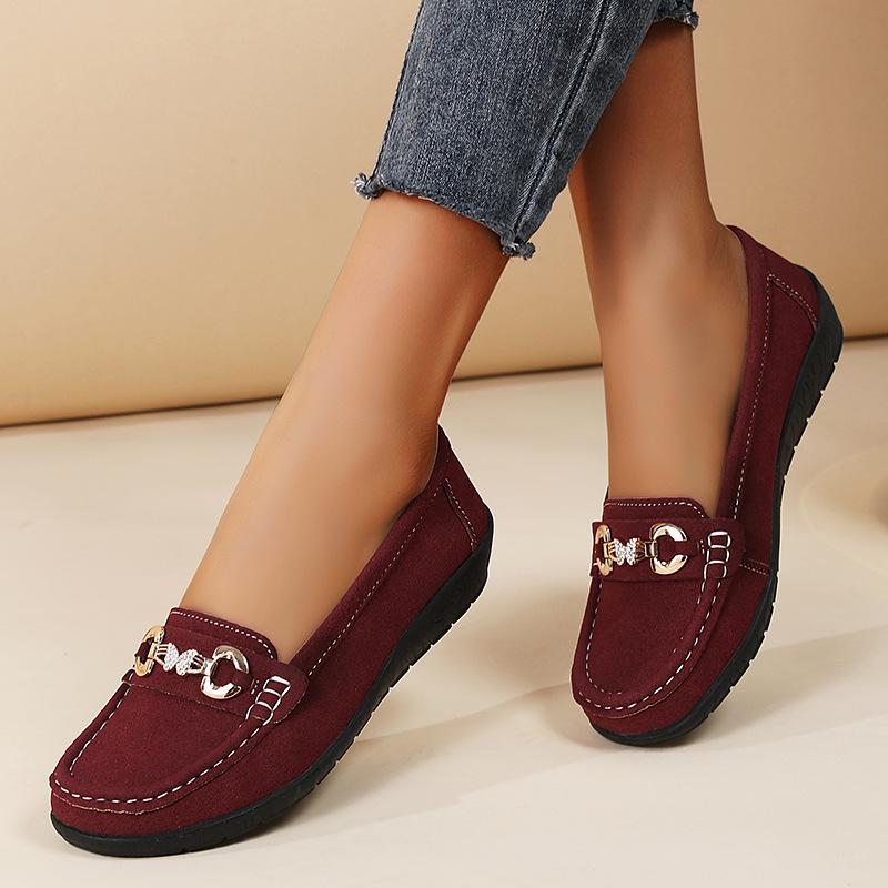 Loafers, Flat Heels, Women's Shoes, Moccasins, Cowhide Soles, Casual Shoes