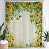 Beautiful Sunflower Flowers Shower Curtain Partition Hanging Bathroom Curtain With Hooks Washable Home Decoration Curtain
