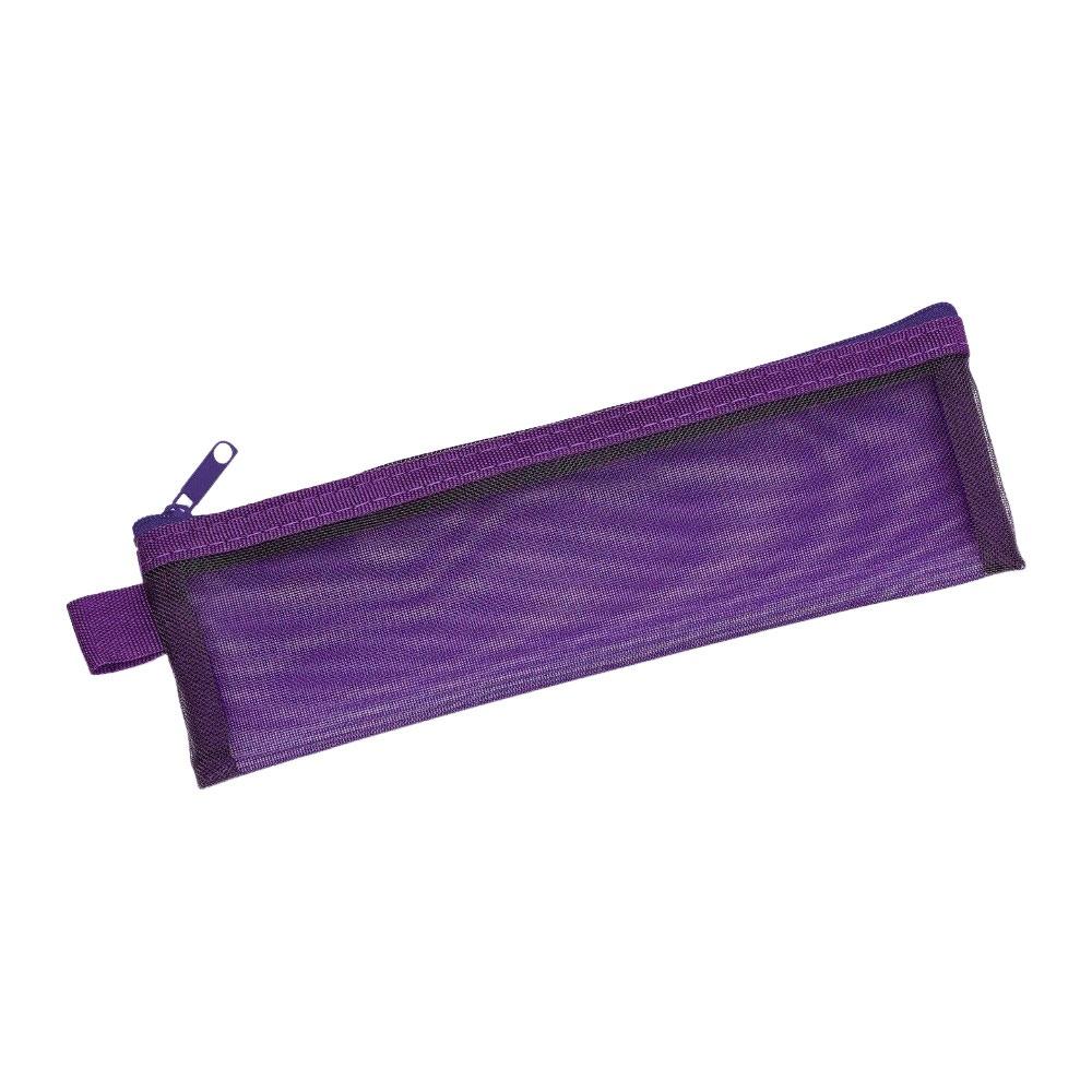 Nylon Mesh Pen Bag Square Shape Stationery Pouch Pencil Case Student Examination Pouch