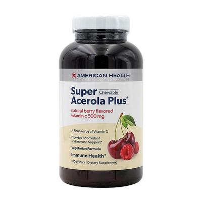 Super Kaubare Acerola Plus Natürlicher Beeren-Geschmack, 100 Lutschtabletten