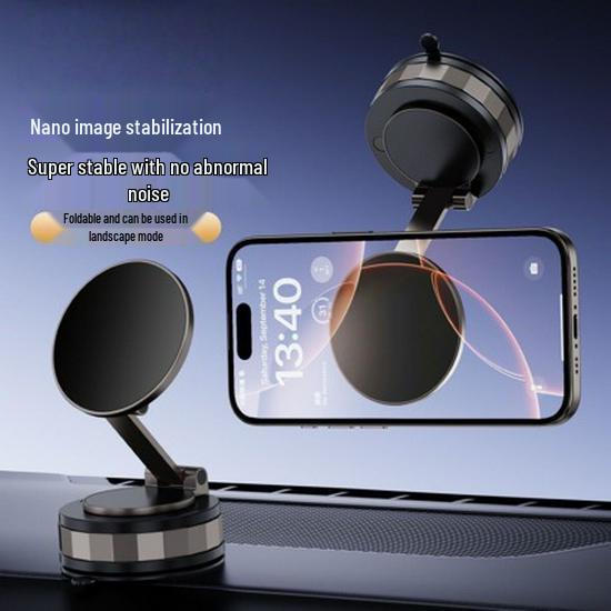 Magnetic Car Vacuum & Phone Holder with Suction Cup for Navigation and Home/Desktop Use