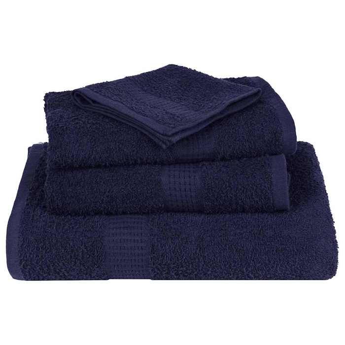 VidaXL Bath Towels 4 Pcs Navy Blue 100x150 Cm 100% Cotton, Towel, Set of Bath Towels, Towel 136789