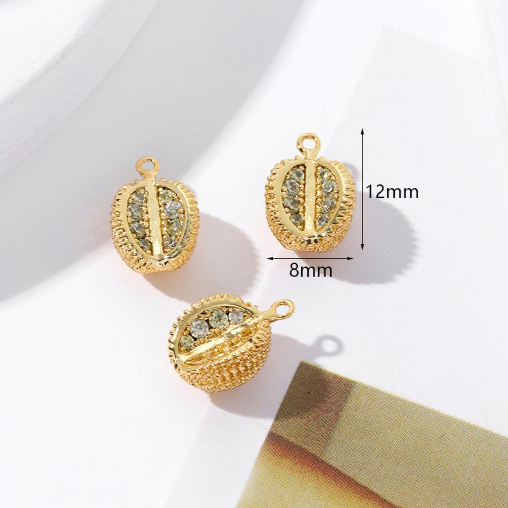 2 PCs Brass Charms 18K Gold Plated 3D Fruit Cherry Peach Strawberry Grape Pendants For Jewelry Making Necklace Bracelet DIY