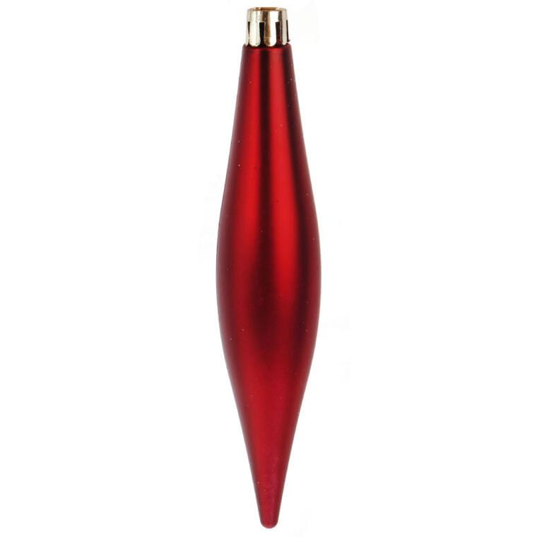 Set of 6 Elegant Plastic Icicle Baubles 15 cm for Christmas Decorations