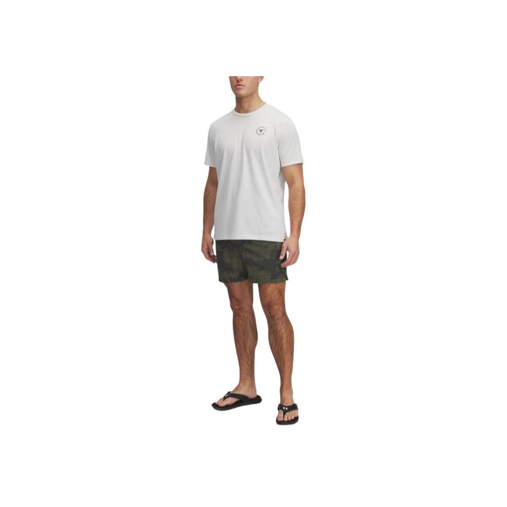 Under Armour Project Rock Iso-Chill Outdoor Fashion Simple Aesthetic Cool Trendy Casual Shorts Men shorts Green 1390012-390