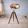Stijl Nautische Statief Spotlight Luik Vloerlamp Messing Studio Houten Lamellenkooi Ontwerp Zoeklicht Industriële Decoratie