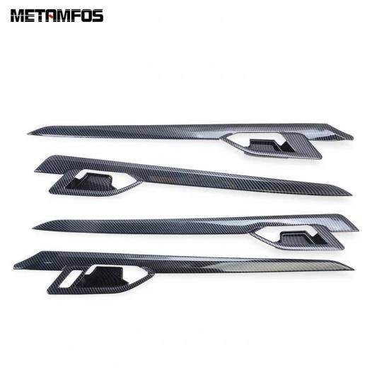 For Volkswagen VW Golf 8 MK8 Pro R - 2024 2025 Carbon Fiber Interior Door Handle Bowl Cover Trim Accessories Car Styling