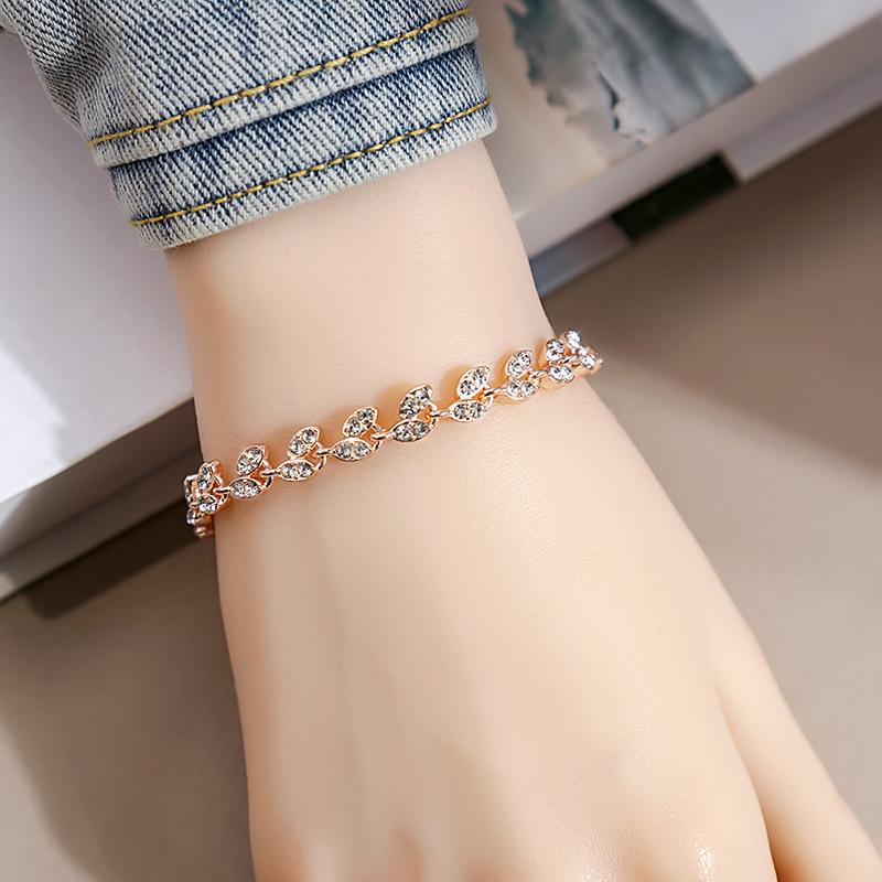 Personalized Geometric Diamond Bracelet Fashion Roman Style Full Diamond Bracelet Everything Temperament Bracelet