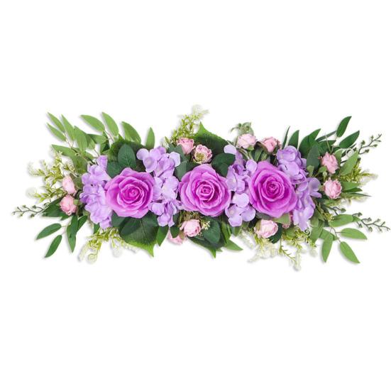 Artificial Flower Rose Garland Door Hanging for Valentine's Day Decoration Plastic Wedding Arch Flowers Chair Back Decor Indoor Outdoor Use