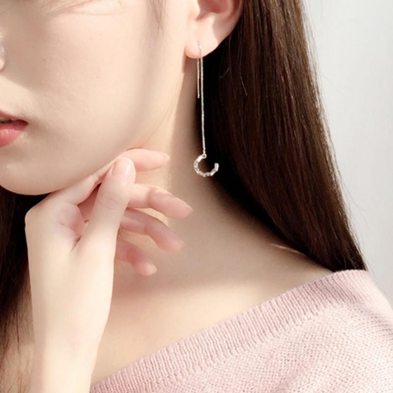 Wave Zircon Ear Line Ear Clip Ideal For Women Girl Chain Design Sweet Versatile Jewellery Gift High Quality Durable Material
