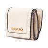 Michael Kors Jet Set Travel Metal Logo Letter Trifold Cowhide Wallet Extra Small Women's Milky White