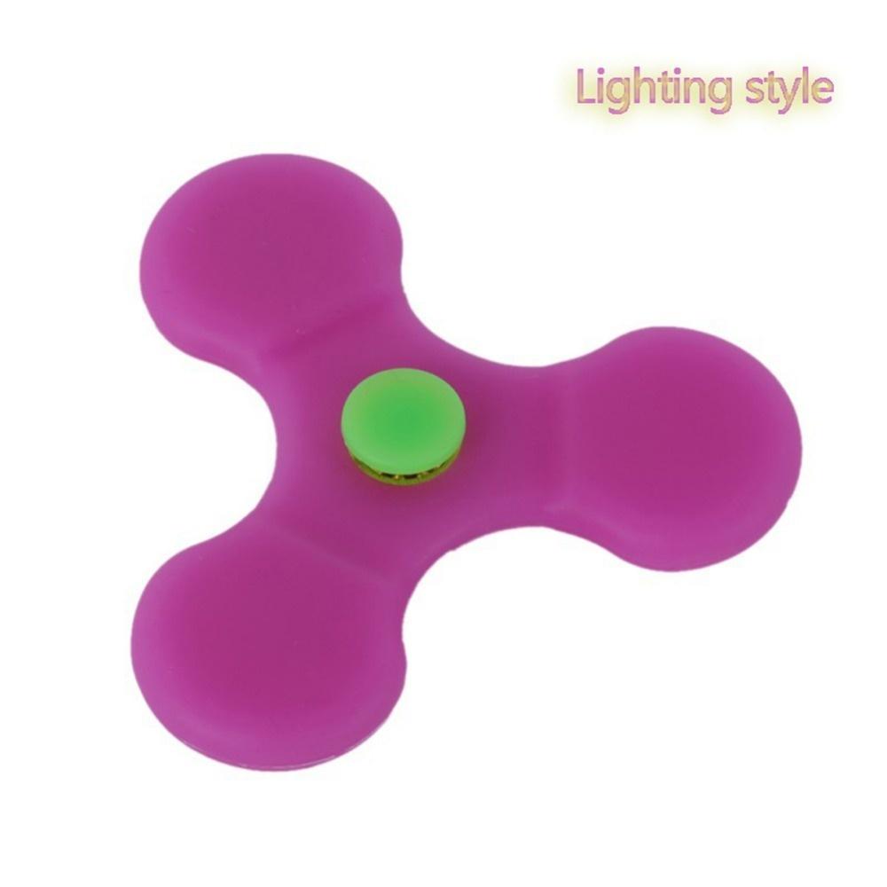 Im Dunkeln leuchtender Silikon-Handspinner Focus Toys Leuchtendes EDC-Fidget-Spinner-Spielzeug