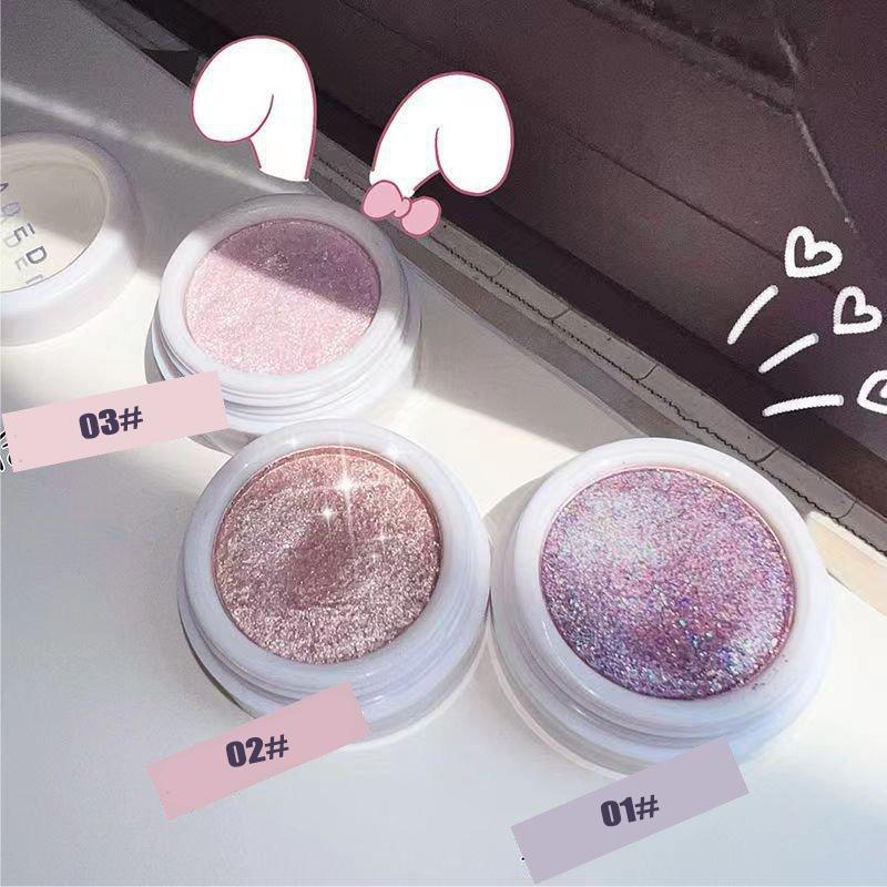 Illuminante Monocromatico Rosa Ametista Glitter Occhi Luminosi Trucco Texture Purè di Patate Palette Ombretti Diamante