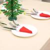 10pcs-Christmas Hat Gift Decorate Tableware Bag Knife and Fork Cover Home Decor Portable Merry Christmas Gift cap