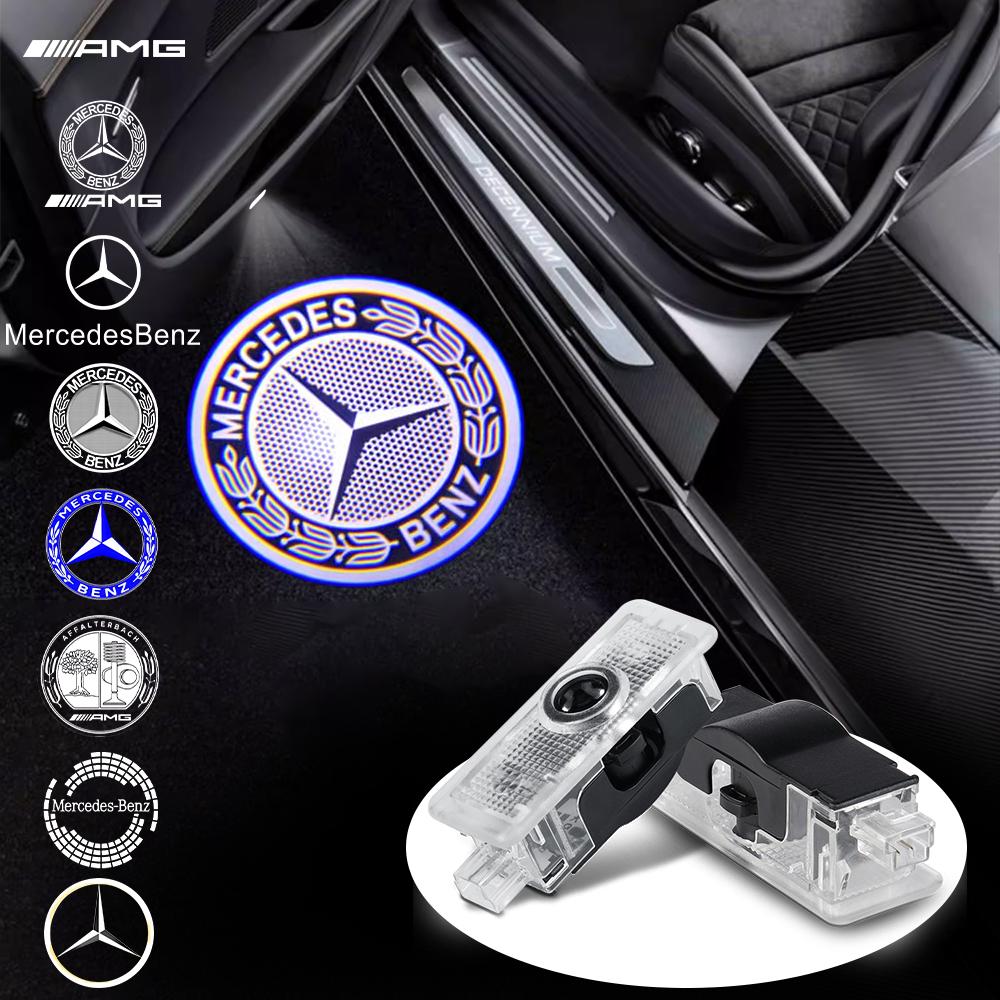 2Pcs Car Door Welcome Light LED Laser Projector Lamp For Mercedes Benz AMG CLA-Class A207 CLS C218 E-Class Coupe C207 2010-2017