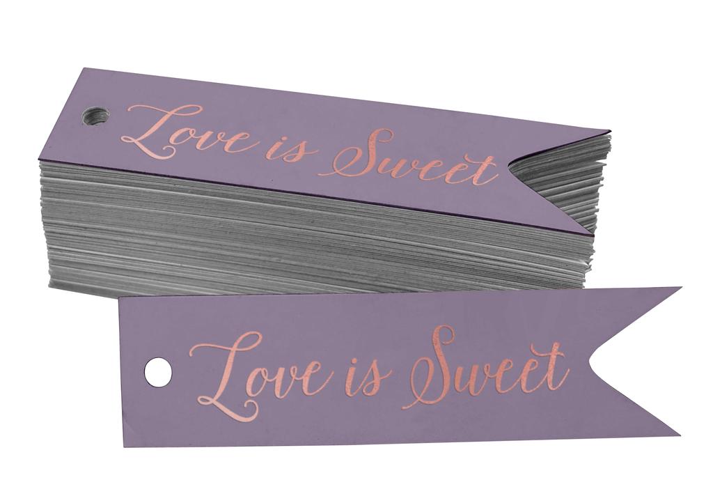 Inkdotpot Gold Foil Paper Hang Tags Love Is Sweet Wedding Favor Tags 100