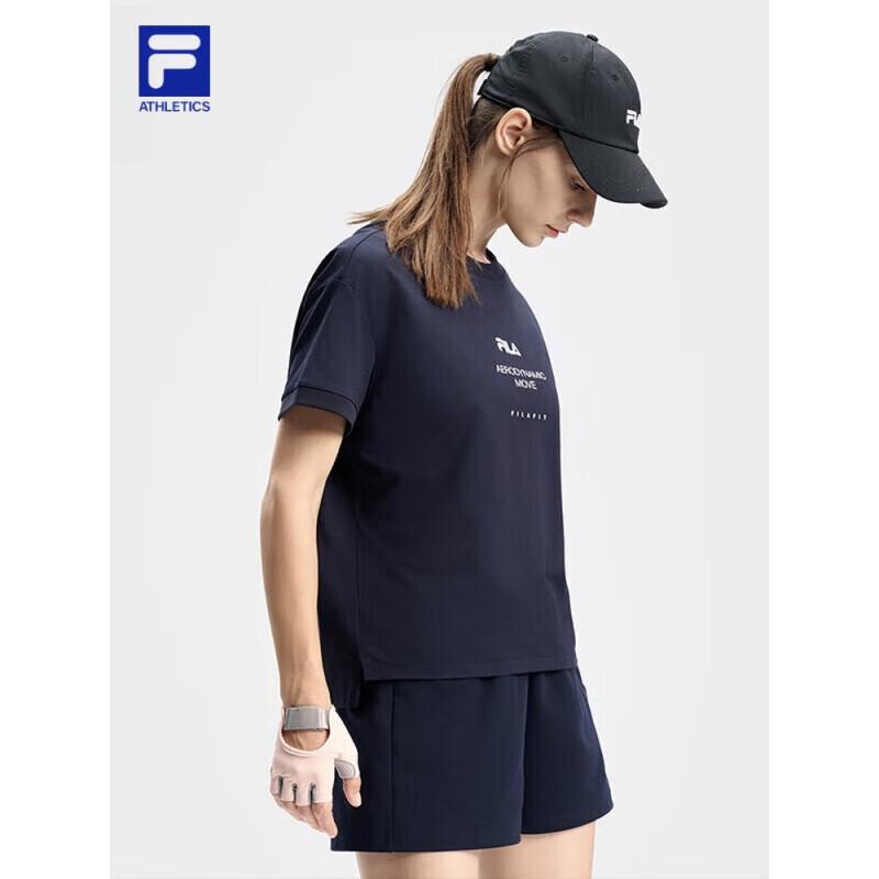 FILA Women s Small Logo Knitted Short Sleeve T-Shirt S