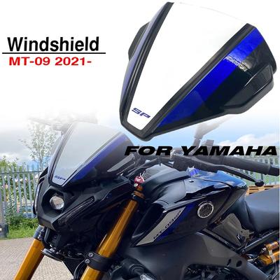 Motocyklové černé čelní sklo sportovní zorník na čelní sklo vhodné pro YAMAHA MT-09 2022 MT09 21-22