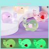 Adorable Heart-shaped Glowing Elephant Figurine Resin Decoration Cute Miniature