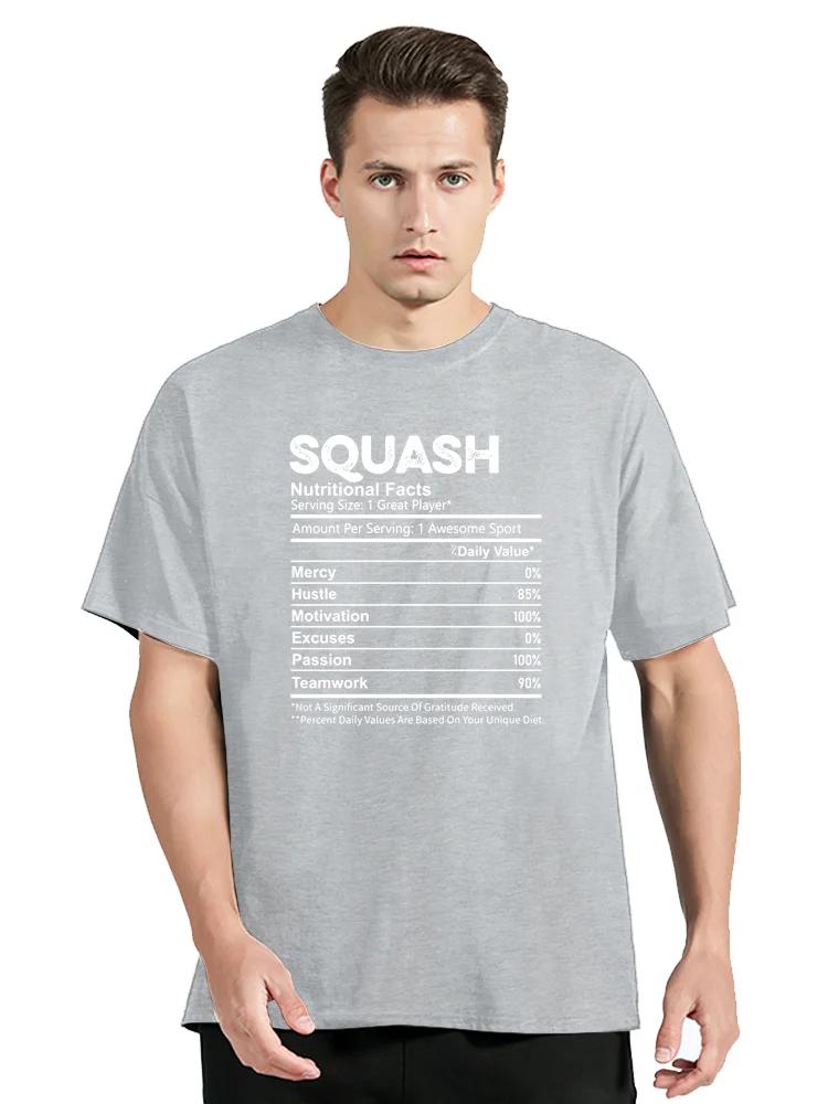 Novelty Awesome Squash Nutrition Facts Player T Shirts Graphic Cotton Streetwear Short Sleeve Birthday Gifts Summer T-shirt