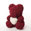 Fiore di schiuma da 40 cm PE Orso di rosa che tiene l'orso del cuore Qixi Regalo di compleanno di San Valentino
