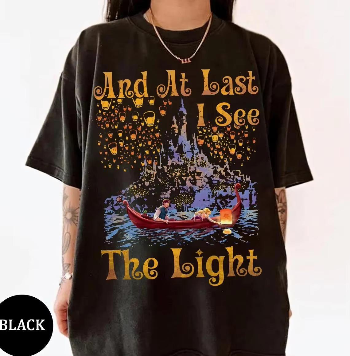

Tangled Finally Seeing The Light Tshirt Princess Rapunzel Flynn Rider Tangled Lantern Tshirt land Family Shirts S