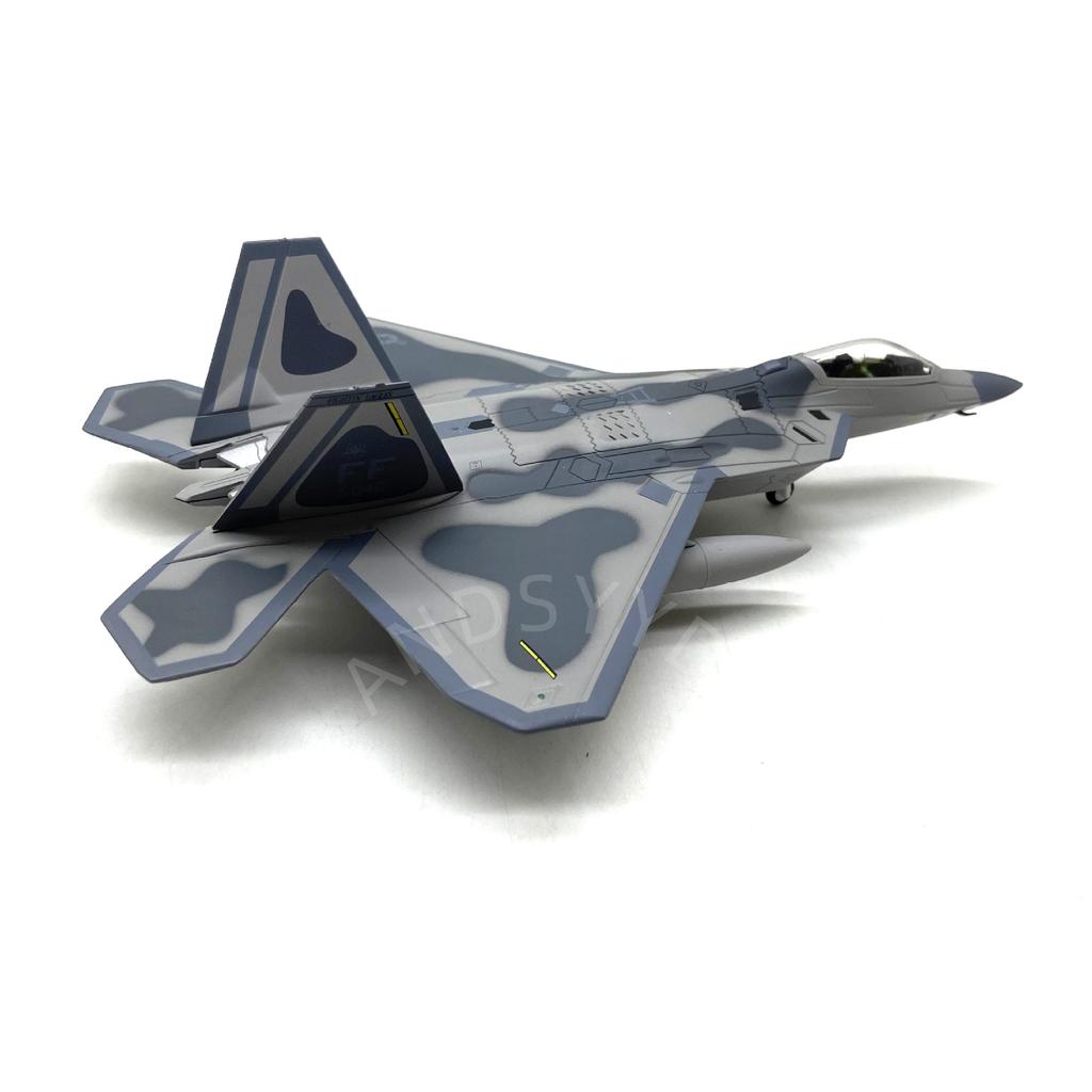 Modello Aereo F22 1/100 Aereo in Scala Metallico Caccia F22 Raptor USAF Aeronautica Militare USA Aereo in Metallo Pressofuso Display Collezione Regalo