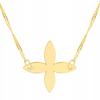 Gold Necklace with Flower Plant Flower Nature Silver 925