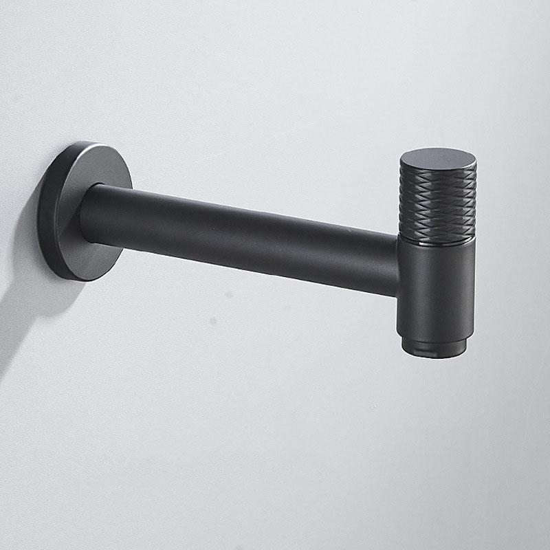 Nickel 304 Stainless Steel Washing Machine Faucet Black Wall Mounted Outdoor Exterior Garden Bibcock Bath Toilet Mop Pool Taps