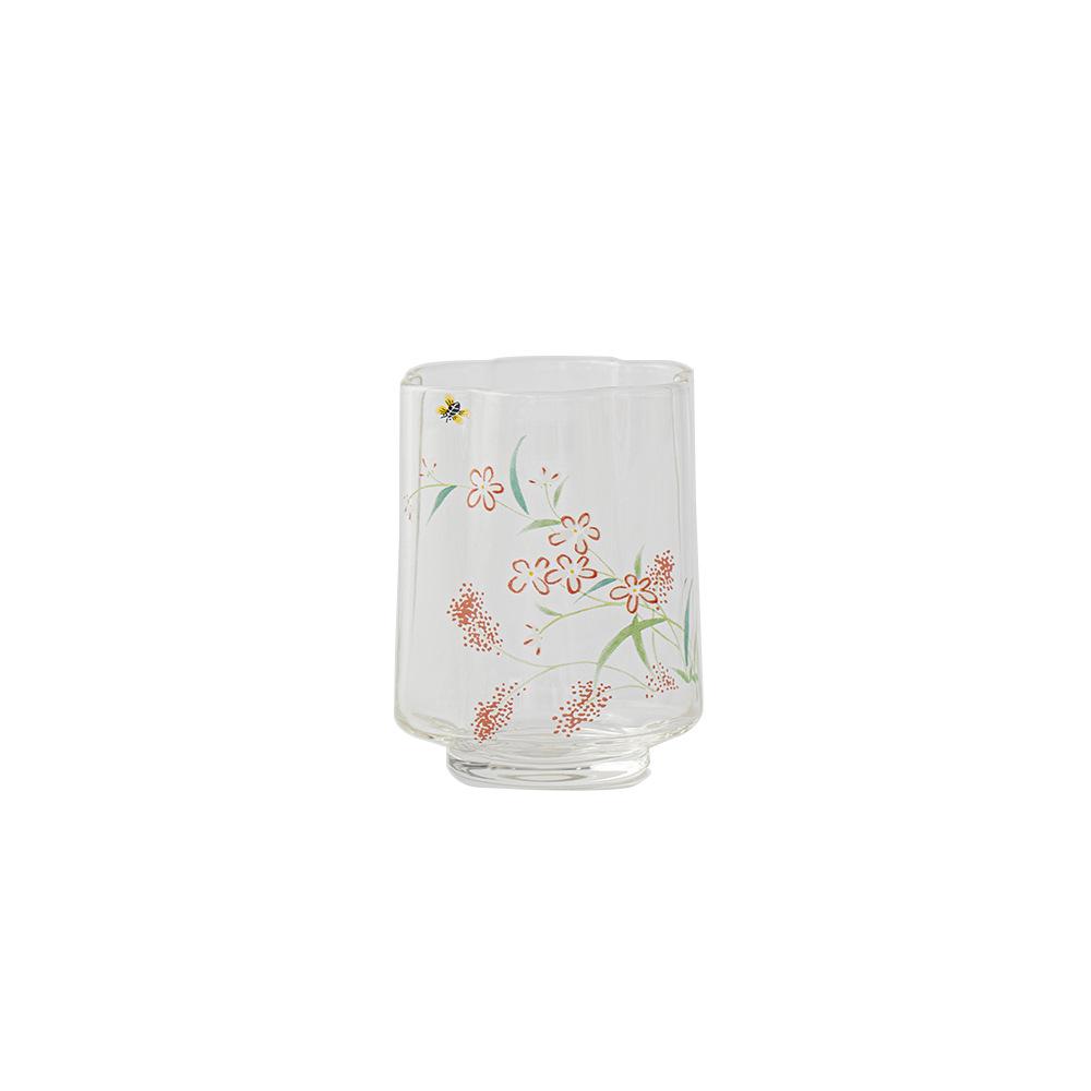 

Ruili flower mouth glass teacup Kung Fu tea set household high-value flowering tea cup scented tea cup 200ml