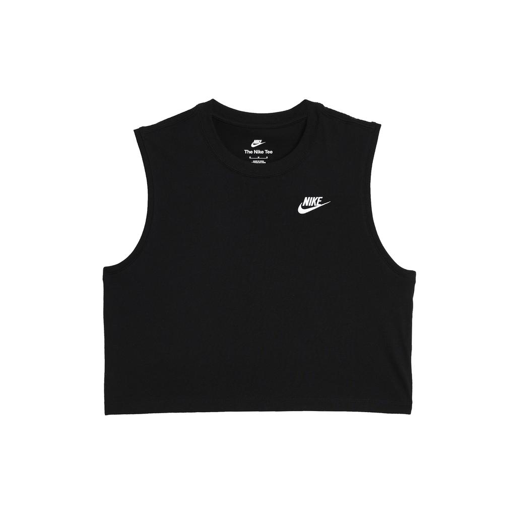 Nike Sportswear Club Embroidered Logo Sleeveless Casual Tank Top Women Tops Black FV5506-010