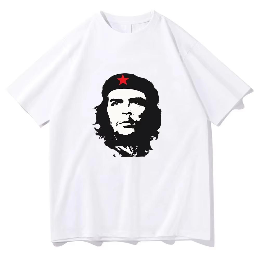Che Guevara Portrait Print Unisex Vintage Casual Pure Cotton Short Sleeve Street Style Women And Men T-Shirt