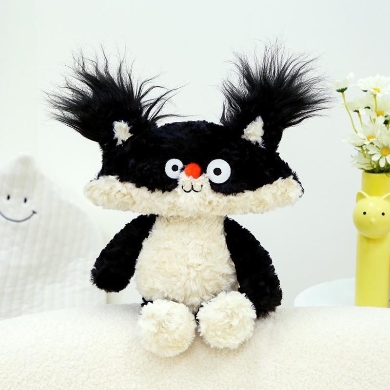 Funny doll fox plush toy cute little fox doll children's birthday gift throw pillow