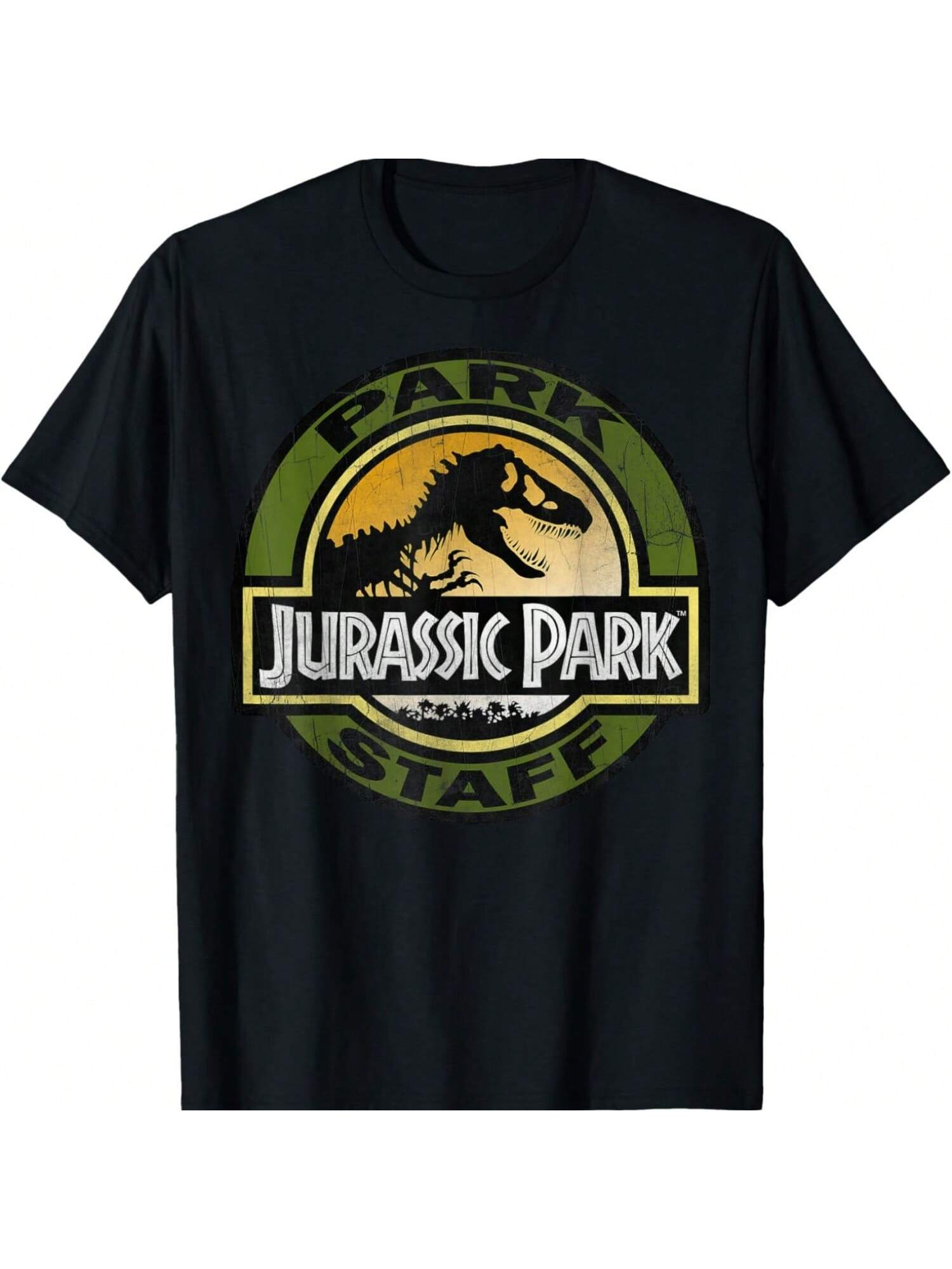 

Футболка с графическим логотипом в стиле ретро с эффектом потертости для персонала парка Юрского периода XXXXXL